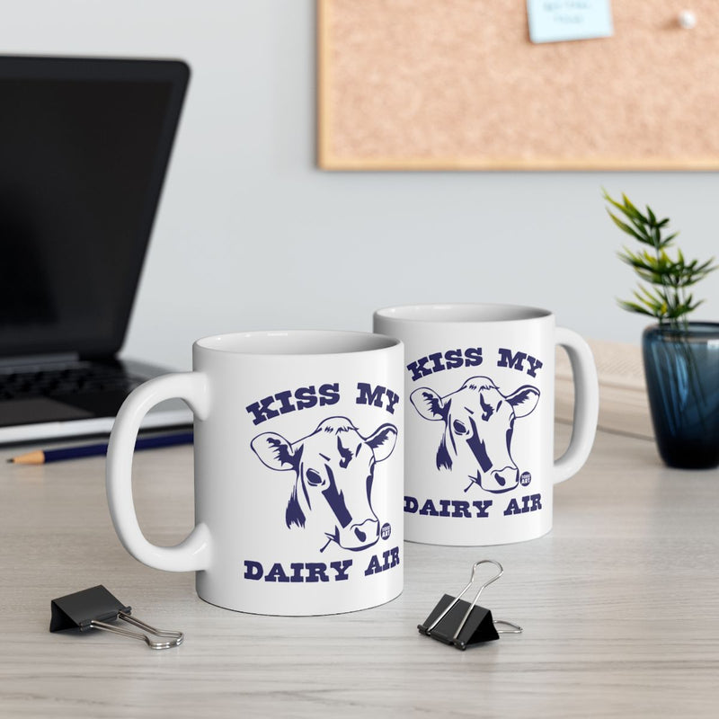 Load image into Gallery viewer, Kiss My Dairy Air Funny Cow Print Coffee Mug
