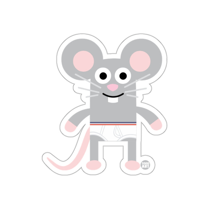 Load image into Gallery viewer, Cute Cartoon Mouse with Underpants Sticker Product
