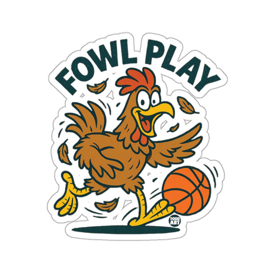 FOWL PLAY Chicken Dribbling Basketball Cartoon product type