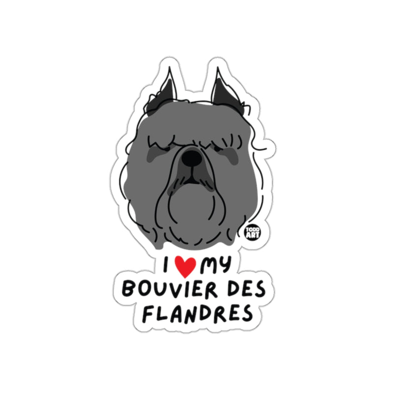 Load image into Gallery viewer, I Love My Bouvier Des Flandres Sticker Design

