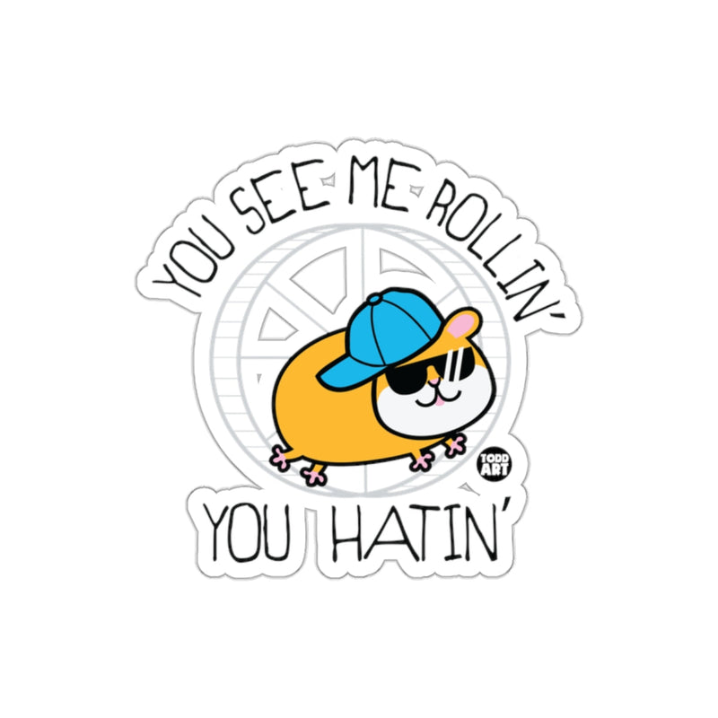 Load image into Gallery viewer, You See Me Rollin You Hatin Funny Sticker Product
