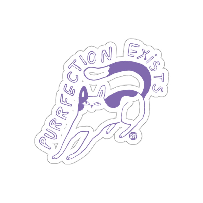 Load image into Gallery viewer, Purrfection Exists Cat Design Sticker for Cat Lovers
