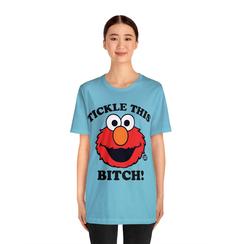 Load image into Gallery viewer, Tickle This Elmo Parody Unisex Tee, Adult Humor Tee, Cartoon Tee Adult
