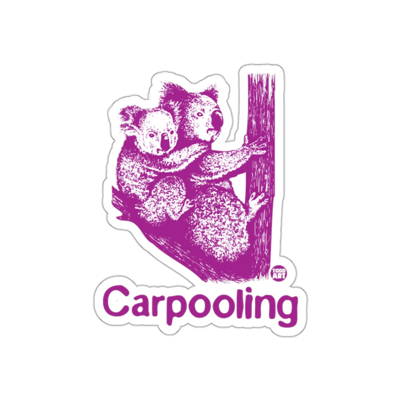 Load image into Gallery viewer, Cute Purple Koalas Carpooling Design Sticker
