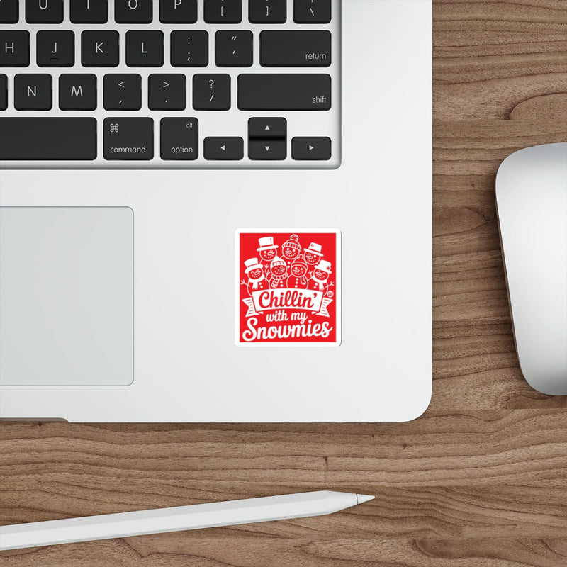 Load image into Gallery viewer, Chillin with my Snowmies Snowmen Group Fun Sticker 
