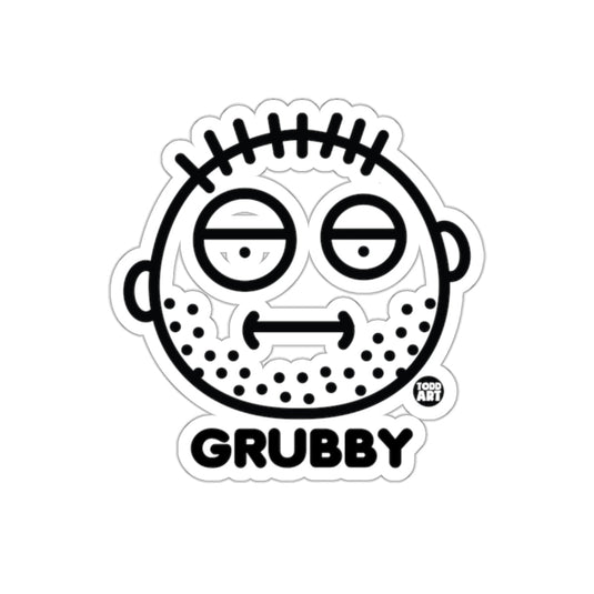 Bold and Unique Grubby Round Face Design Sticker