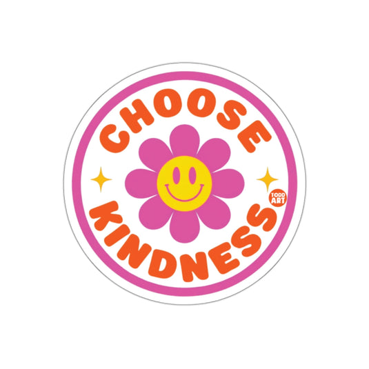 Retro Choose Kindness Flower Power Graphic sticker