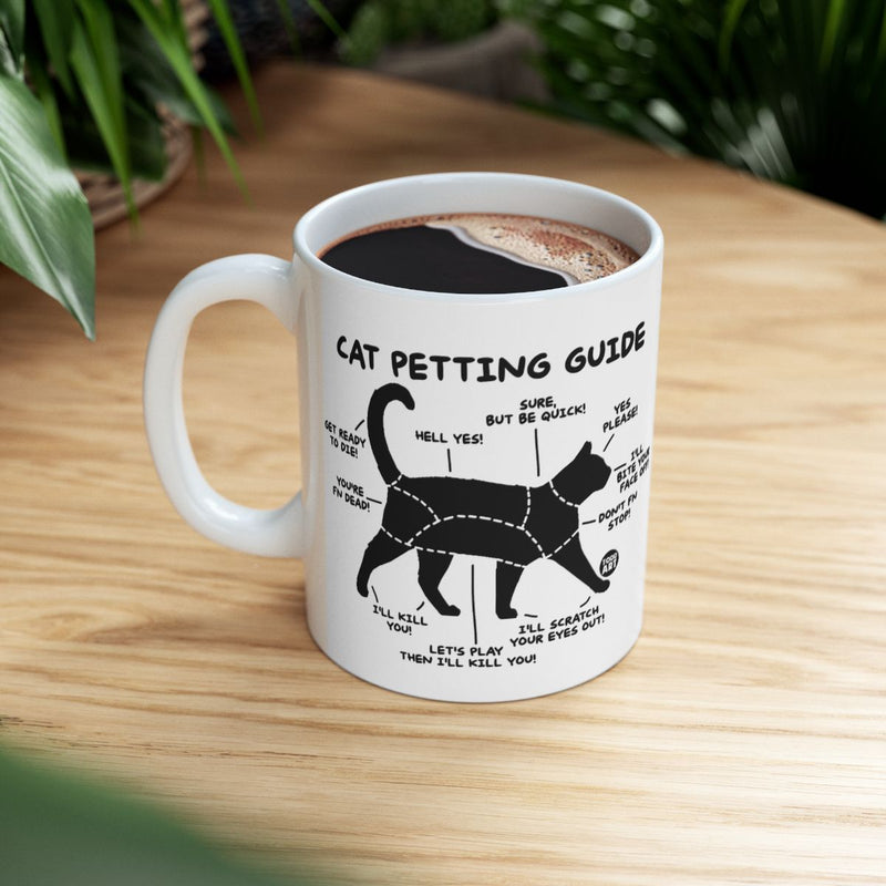 Load image into Gallery viewer, Cat Petting Guide Funny Novelty Mug for Cat Lovers Gift
