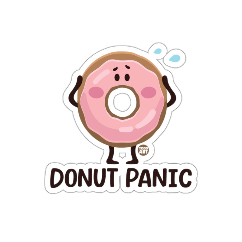 Load image into Gallery viewer, Quirky Donut Panic Cartoon Sticker For Fun Times
