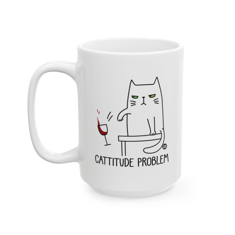 Load image into Gallery viewer, Cattitude Problem Mug for Cat Lovers Coffee Cup
