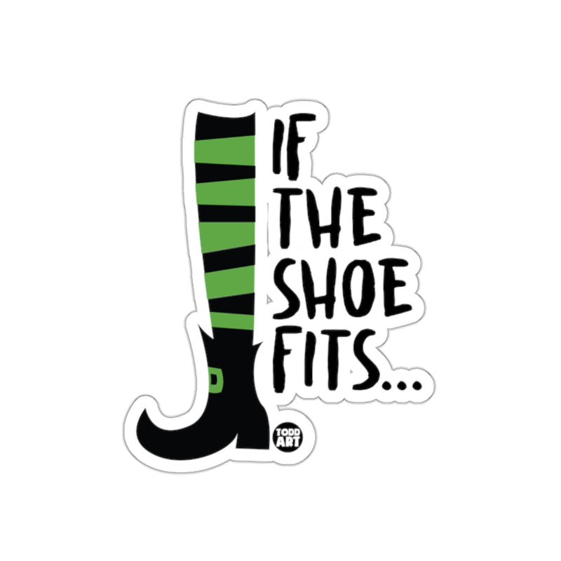 Load image into Gallery viewer, If The Shoe Fits Sticker Halloween Witch Accessory
