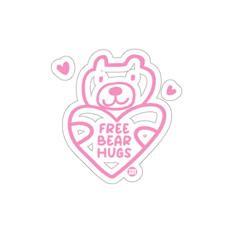 Load image into Gallery viewer, Free Bear Hugs Heart Shaped Sticker
