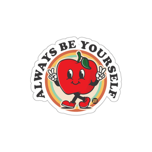 Always Be Yourself Cute Apple Character Sticker