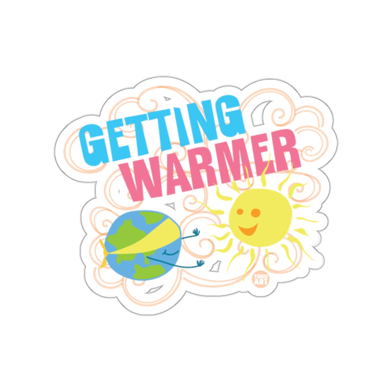 Load image into Gallery viewer, Getting Warmer Earth and Sun Cute Sticker
