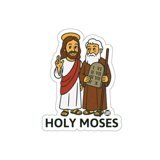 Holy Moses Funny Cartoon Sticker for Laptops Cars