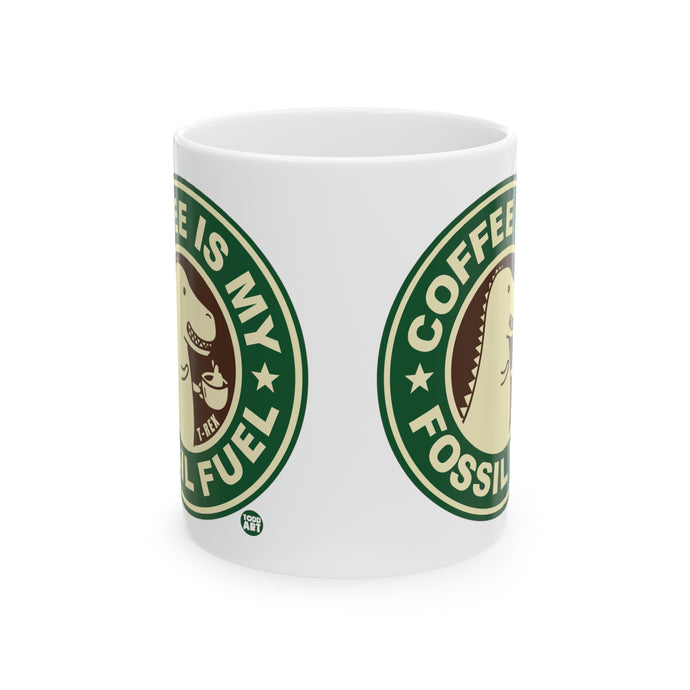 Coffee Fossil Fuel Dino Mug, Funny Mugs for Him, Sarcastic Mens Mug, Funny Coffee Mug Men