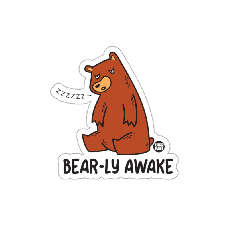 Load image into Gallery viewer, Bear-ly Awake Zzzzzz Cute Bear Sticker
