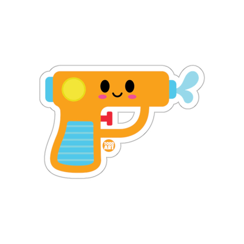Load image into Gallery viewer, Cute Orange Water Gun with Happy Face Sticker
