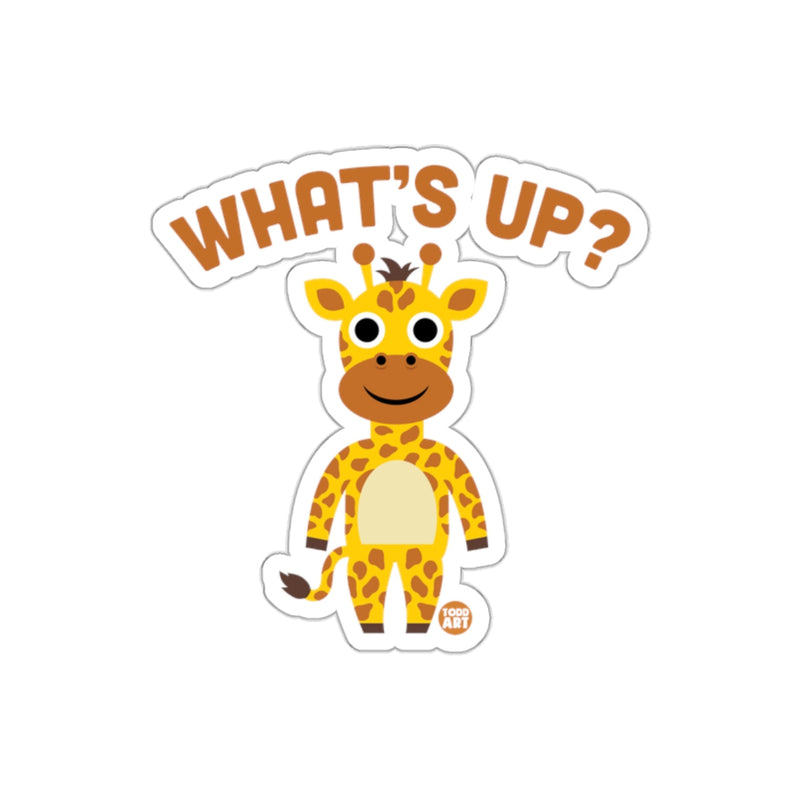 Load image into Gallery viewer, Cute Cartoon Giraffe Asking What's Up Sticker
