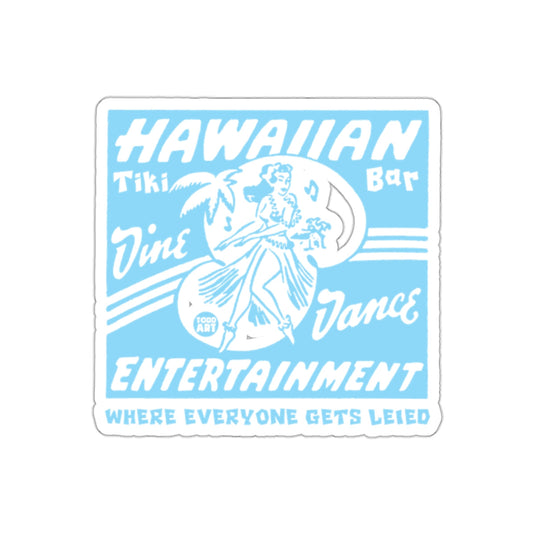 Hawaiian Dance and Entertainment Tiki Bar Vintage sticker