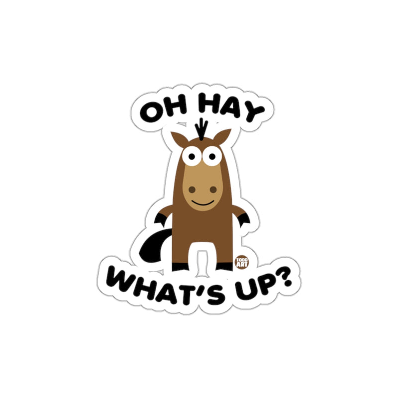 Load image into Gallery viewer, Oh Hay What's Up Funny Horse Sticker Product
