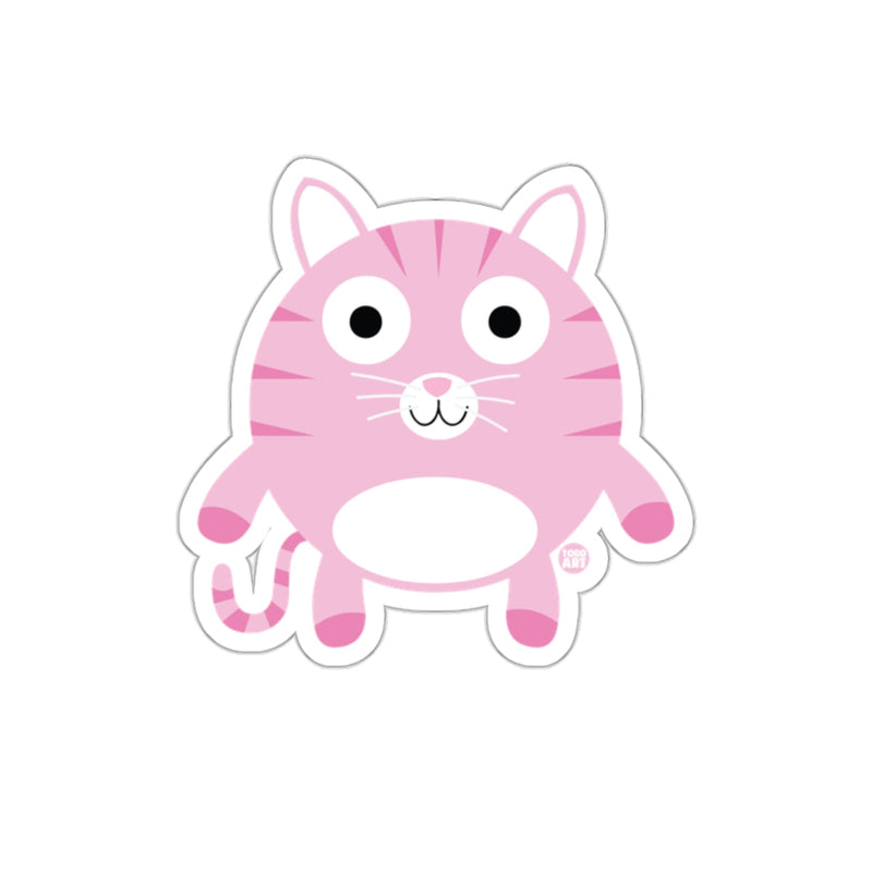 Load image into Gallery viewer, Cute Pink Cartoon Cat Design Sticker for All Ages
