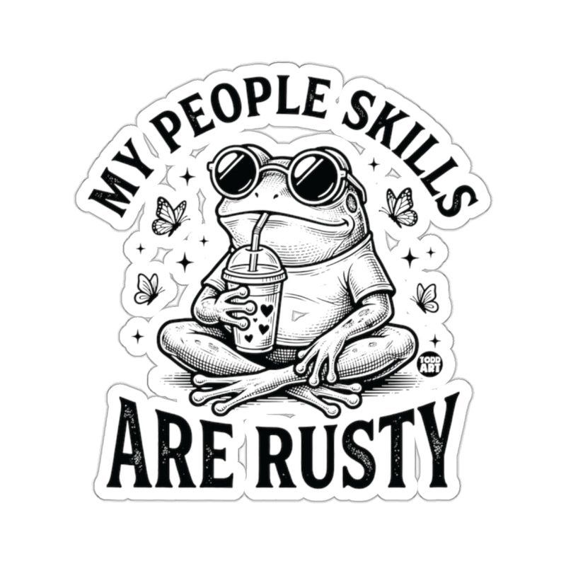 Load image into Gallery viewer, MY PEOPLE SKILLS ARE RUSTY Frog Art 
