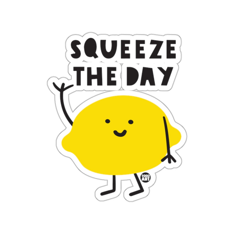 Load image into Gallery viewer, Squeeze the Day Inspirational Lemon Character Sticker
