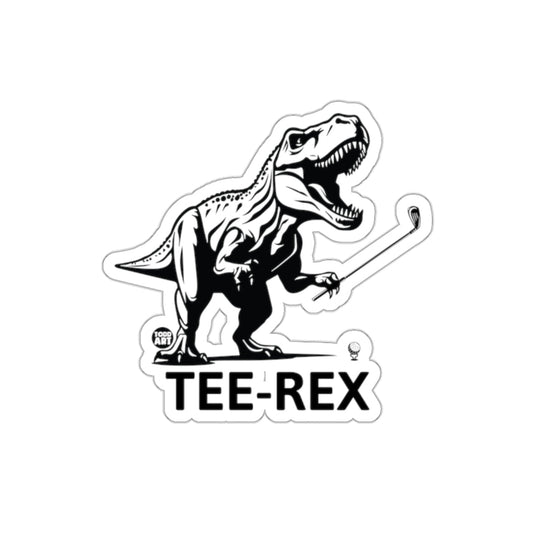 Tee-Rex Dinosaur Golf Theme Humorous Sticker