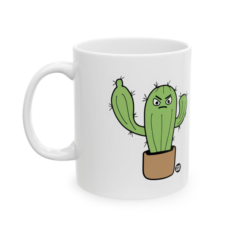 Load image into Gallery viewer, Cactus Middle Finger Coffee Mug, Flick Off Cactus Mug, Funny Cactus Lover Mug Gift
