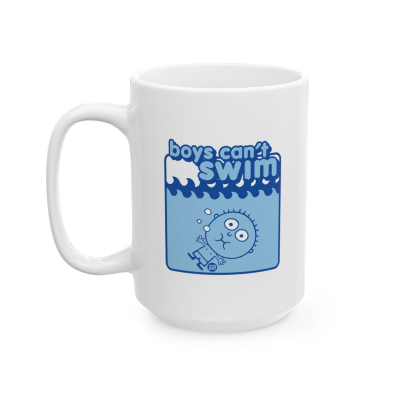 Load image into Gallery viewer, Boys Can't Swim Large Ceramic Coffee Mug
