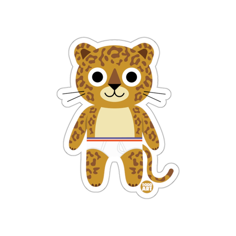 Load image into Gallery viewer, Cute Leopard Cartoon Sticker with Adorable Design
