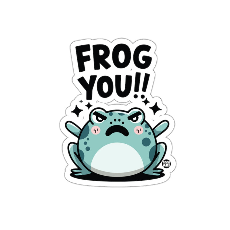Load image into Gallery viewer, Frog You Cute Grumpy Frog Sticker
