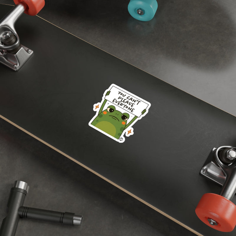 Load image into Gallery viewer, Sad frog YOU CAN'T PLEASE EVERYONE message sticker 
