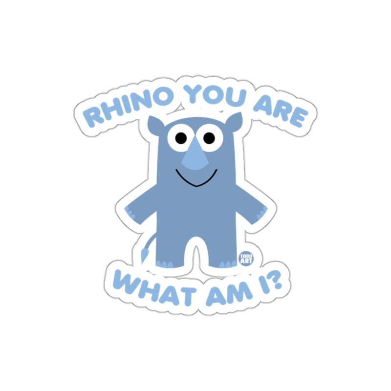 Load image into Gallery viewer, Funny Rhino You Are What Am I Sticker
