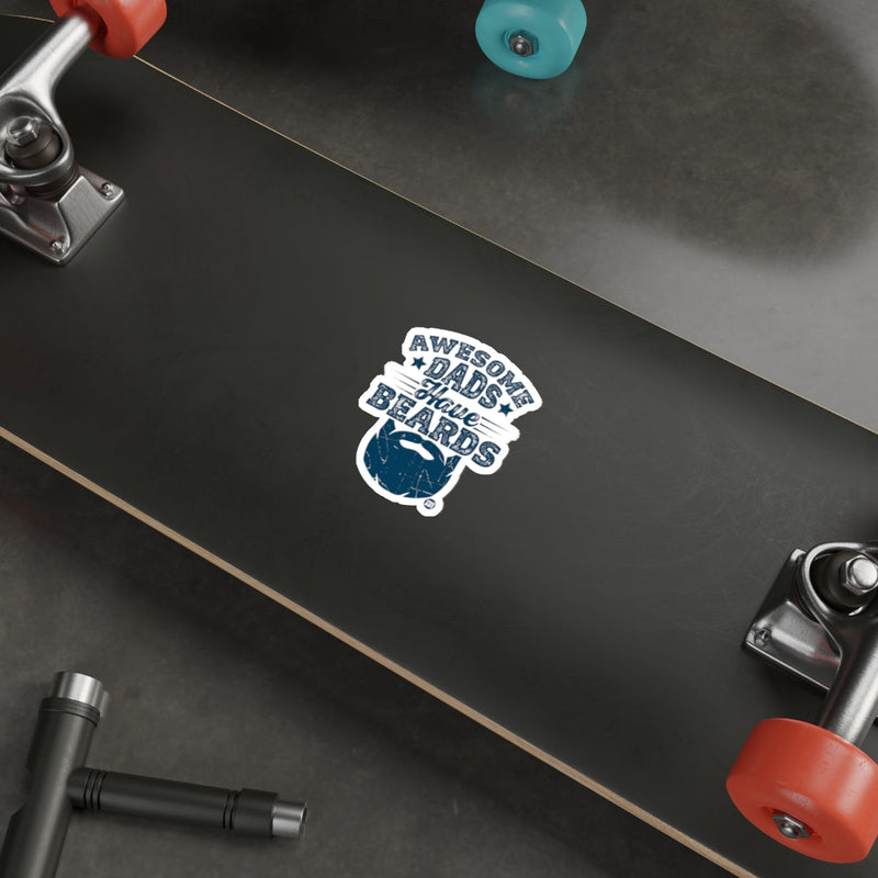 Load image into Gallery viewer, Awesome Dads Have Beards Sticker for Skateboard
