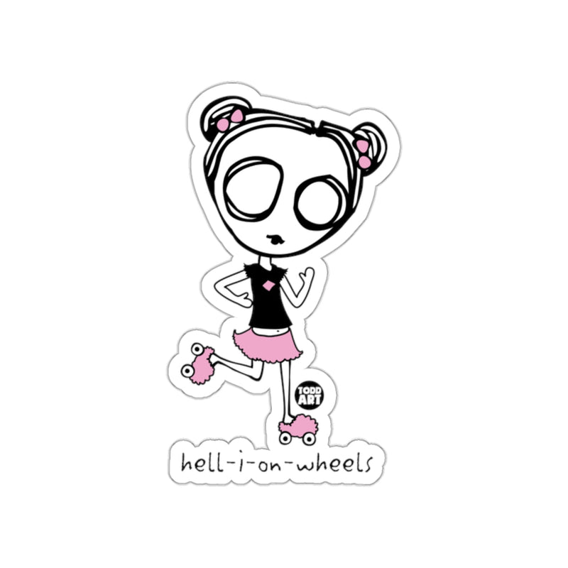 Load image into Gallery viewer, hell-i-on-wheels graphic sticker sticker
