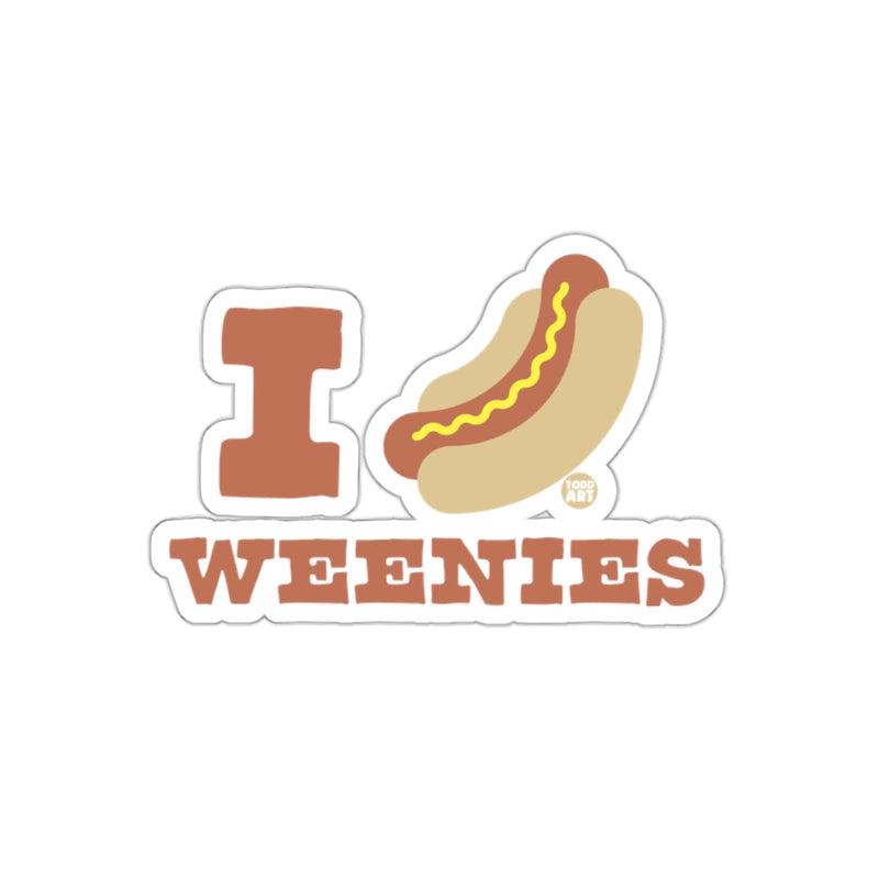 Load image into Gallery viewer, I Love Weenies Hot Dog Lover Funny Sticker
