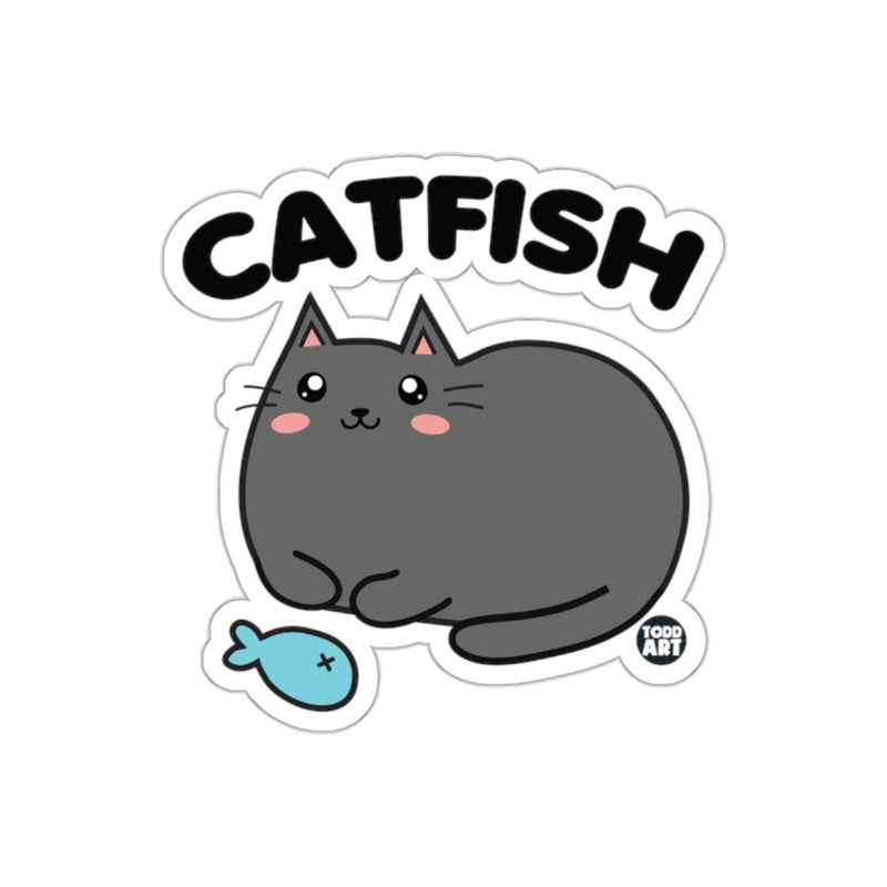 Load image into Gallery viewer, Cute Catfish With Its Fish Friend Illustrated sticker
