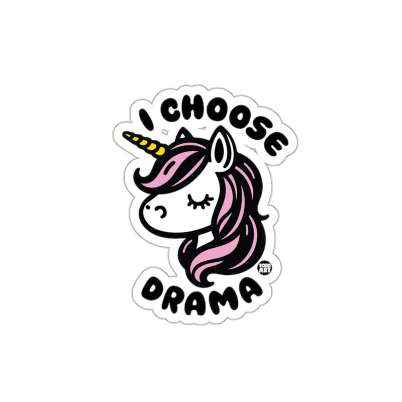 Load image into Gallery viewer, I Choose Drama Unicorn Design Sticker for Fun Decor
