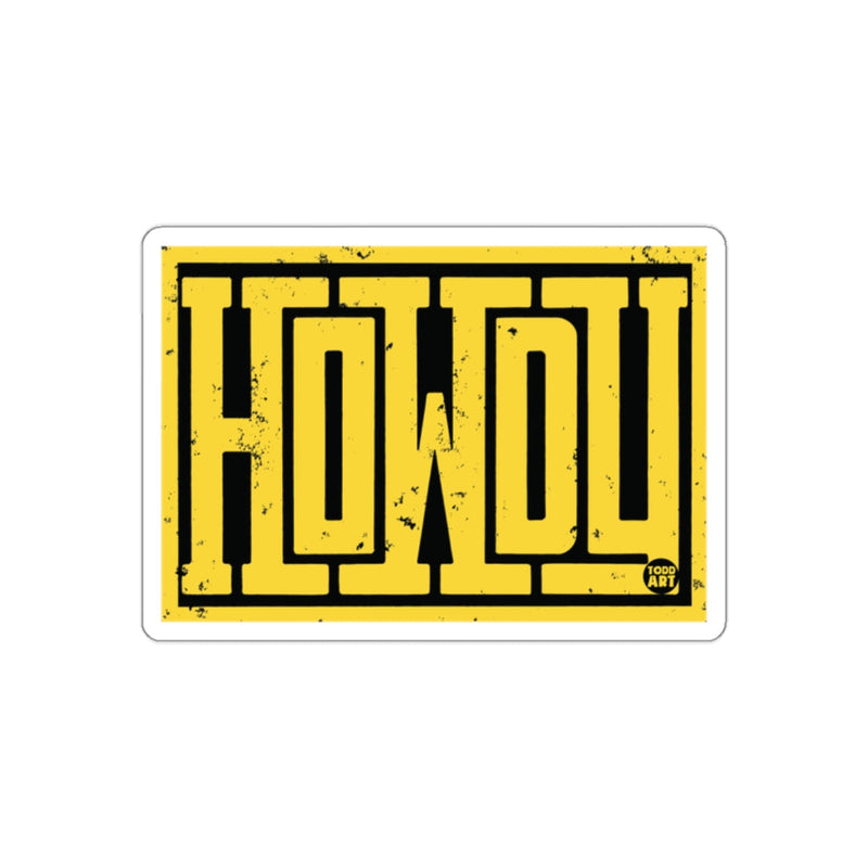 Load image into Gallery viewer, HOWDY Vintage Style Western Greeting Sticker
