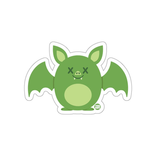 Green Cartoon Bat with X Eyes Sticker Product