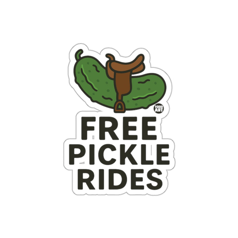 Load image into Gallery viewer, Free Pickle Rides Todd Art Funny Illustrated Image sticker

