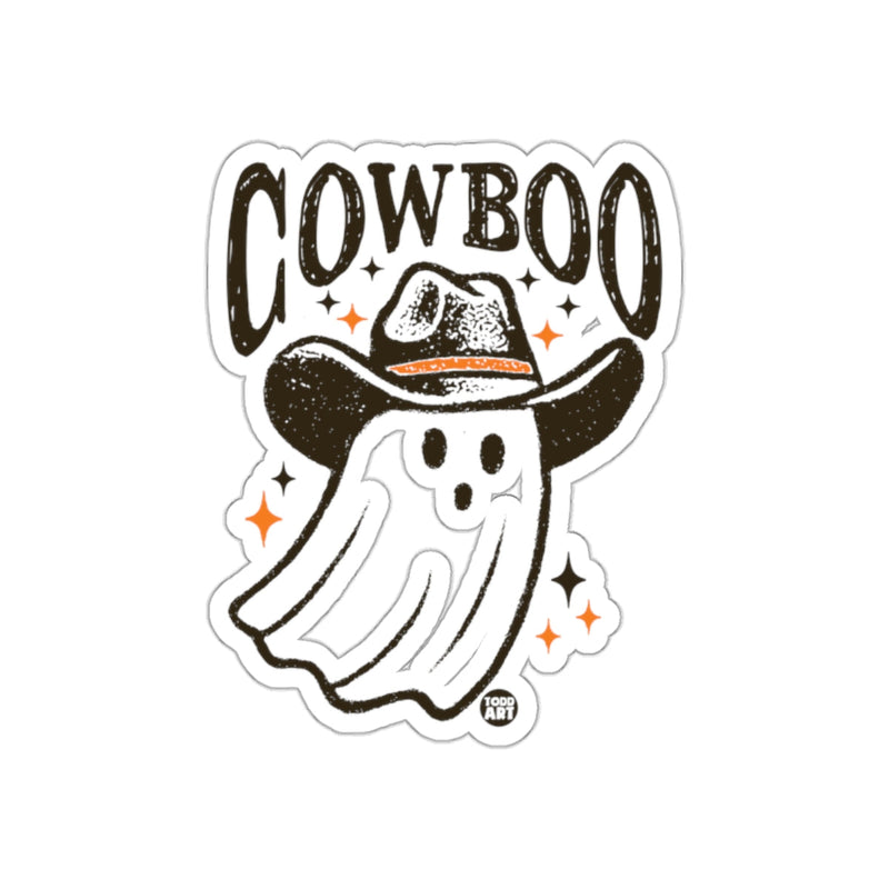 Load image into Gallery viewer, Cowboo Ghost with Cowboy Hat Halloween Sticker

