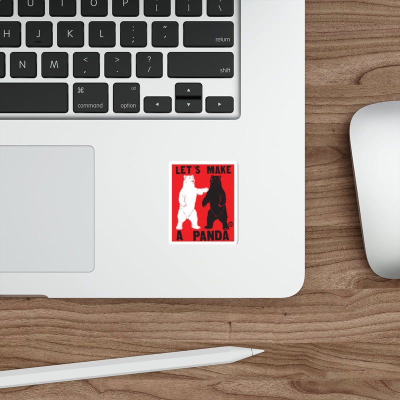 Load image into Gallery viewer, Let's Make A Panda Sticker Humorous Bear Design Sticker
