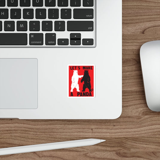 Let's Make A Panda Sticker Humorous Bear Design Sticker