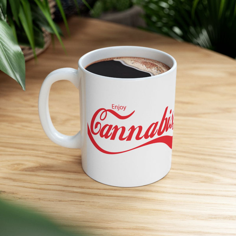 Load image into Gallery viewer, Enjoy Cannabis Mug for Coffee or Tea Lovers
