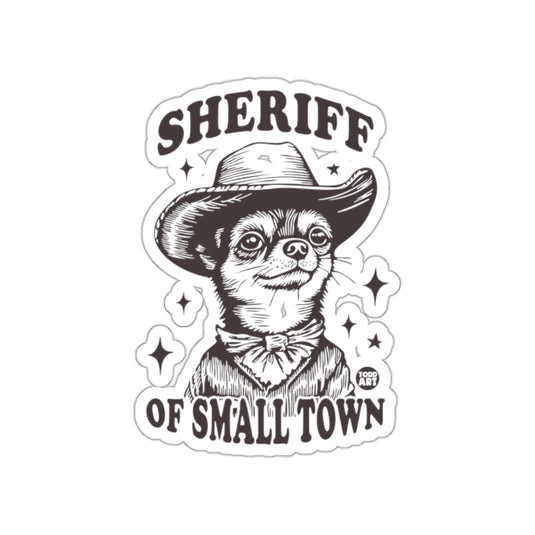 Sheriff Dog Of Small Town Graphic Design Sticker