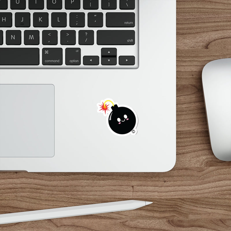 Load image into Gallery viewer, Cute Smiling Bomb with Spark Sticker for Laptop or Notebook
