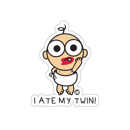 I Ate My Twin! Funny Baby Sticker for Unique Laughter